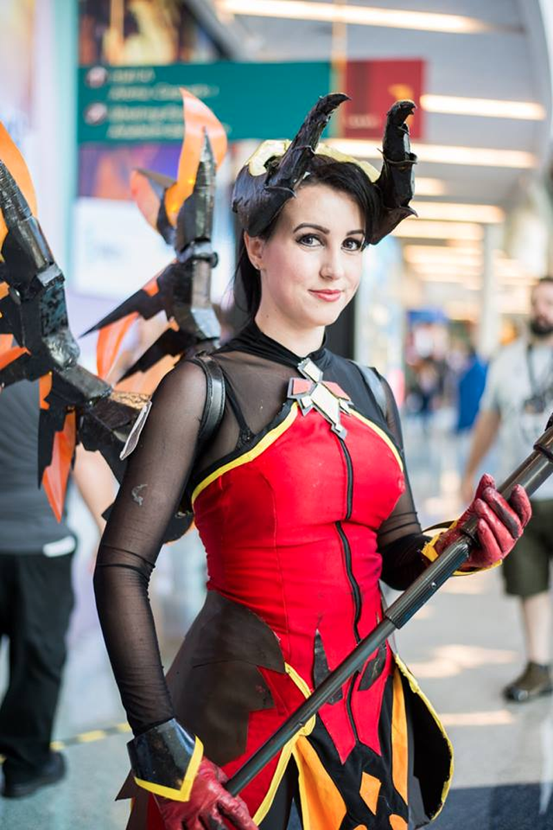 Overwatch’s Mercy in her Devil skin. Heroes never Die... for a price!